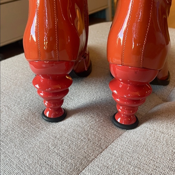 John Flvuevog Orange Ankle Boots - Picture 11 of 12